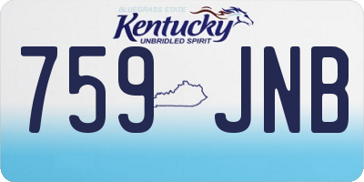 KY license plate 759JNB