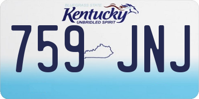 KY license plate 759JNJ