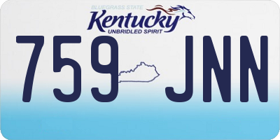 KY license plate 759JNN