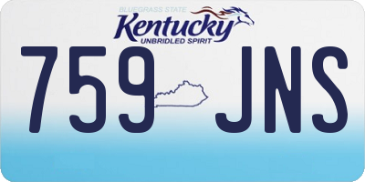 KY license plate 759JNS
