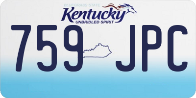 KY license plate 759JPC