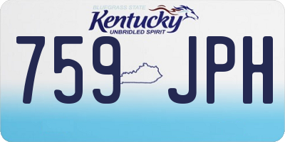 KY license plate 759JPH