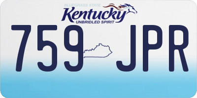 KY license plate 759JPR
