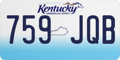 KY license plate 759JQB