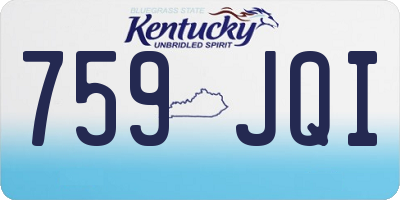 KY license plate 759JQI