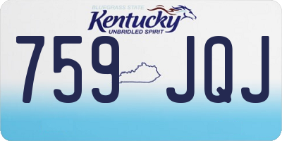 KY license plate 759JQJ