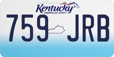 KY license plate 759JRB