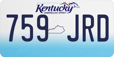 KY license plate 759JRD