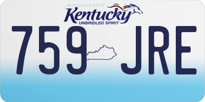 KY license plate 759JRE