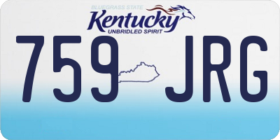 KY license plate 759JRG