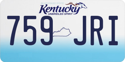 KY license plate 759JRI