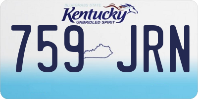 KY license plate 759JRN