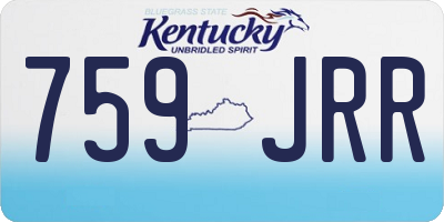 KY license plate 759JRR