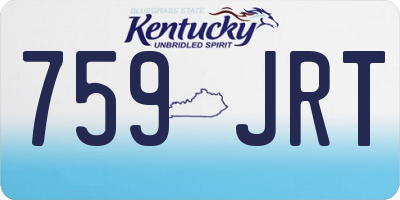 KY license plate 759JRT