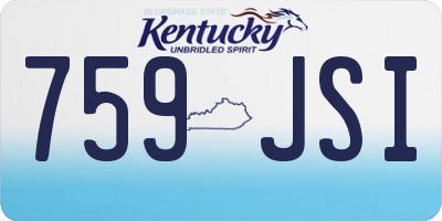 KY license plate 759JSI
