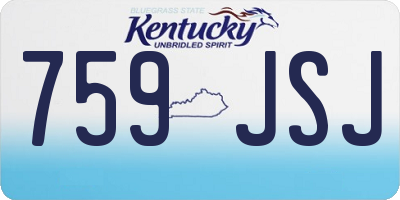 KY license plate 759JSJ