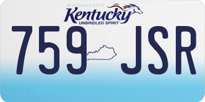KY license plate 759JSR