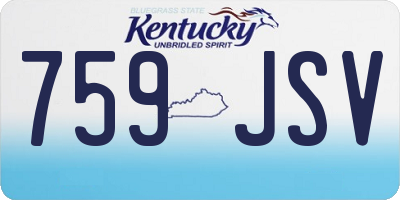 KY license plate 759JSV