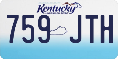 KY license plate 759JTH