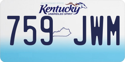KY license plate 759JWM