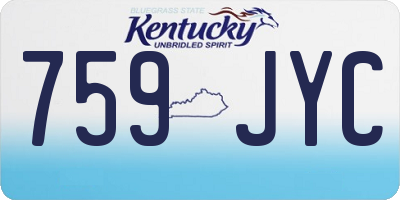 KY license plate 759JYC