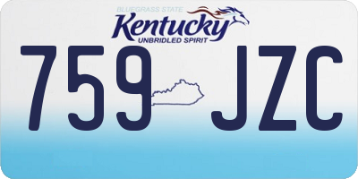 KY license plate 759JZC