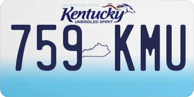 KY license plate 759KMU
