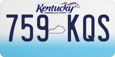 KY license plate 759KQS