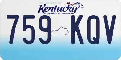 KY license plate 759KQV