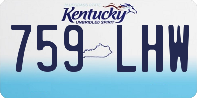 KY license plate 759LHW