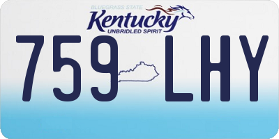 KY license plate 759LHY