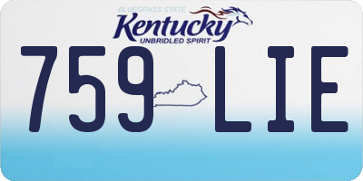 KY license plate 759LIE