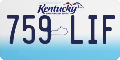 KY license plate 759LIF