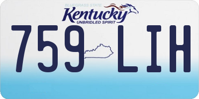 KY license plate 759LIH