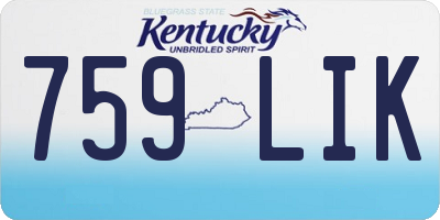 KY license plate 759LIK