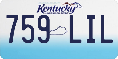 KY license plate 759LIL
