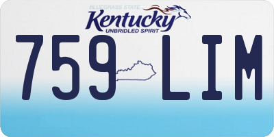 KY license plate 759LIM