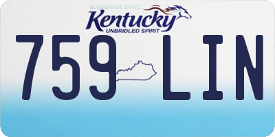 KY license plate 759LIN