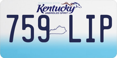 KY license plate 759LIP