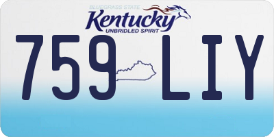 KY license plate 759LIY