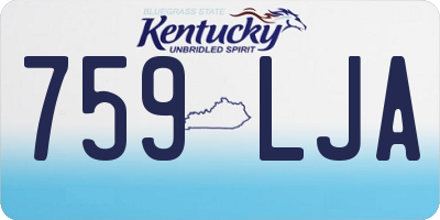 KY license plate 759LJA