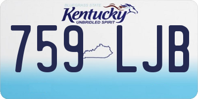 KY license plate 759LJB