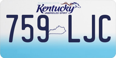 KY license plate 759LJC