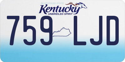 KY license plate 759LJD