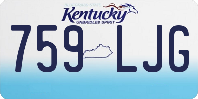 KY license plate 759LJG