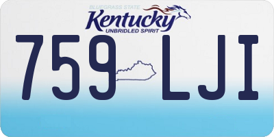 KY license plate 759LJI