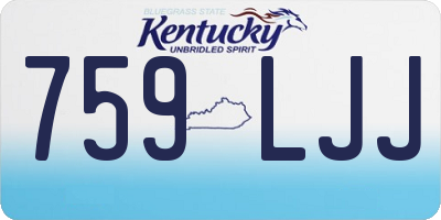 KY license plate 759LJJ