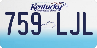 KY license plate 759LJL