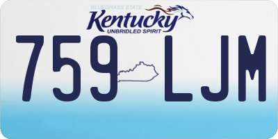 KY license plate 759LJM