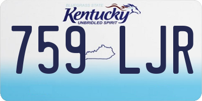 KY license plate 759LJR